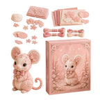 🎁Pink Woodland Friends DIY Felt Patchwork Kit🎁（D）